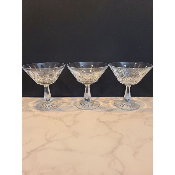 Waterford Crystal Kenmare Champagne Sherbet Glasses 4.¾" Set of (3) EUC - Picture 13 of 13